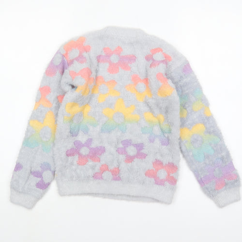 Next Girls' Multicoloured Floral Jumper, Size 9, Crew Neck