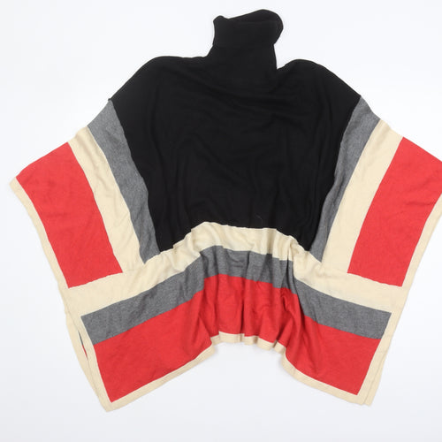 Odemai Women's Black Cape Roll Neck Jumper Size 2