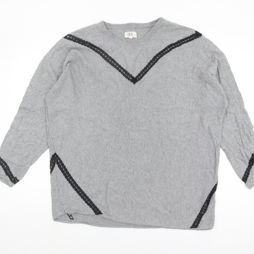 Nine by Savannah Miller Women's Grey Pullover Jumper Size 18
