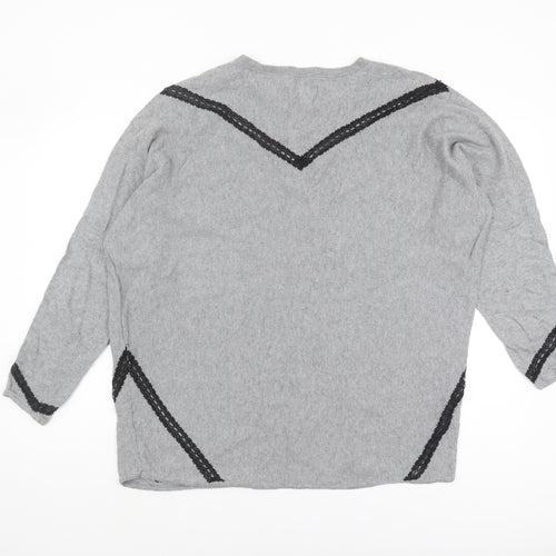 Nine by Savannah Miller Women's Grey Pullover Jumper Size 18