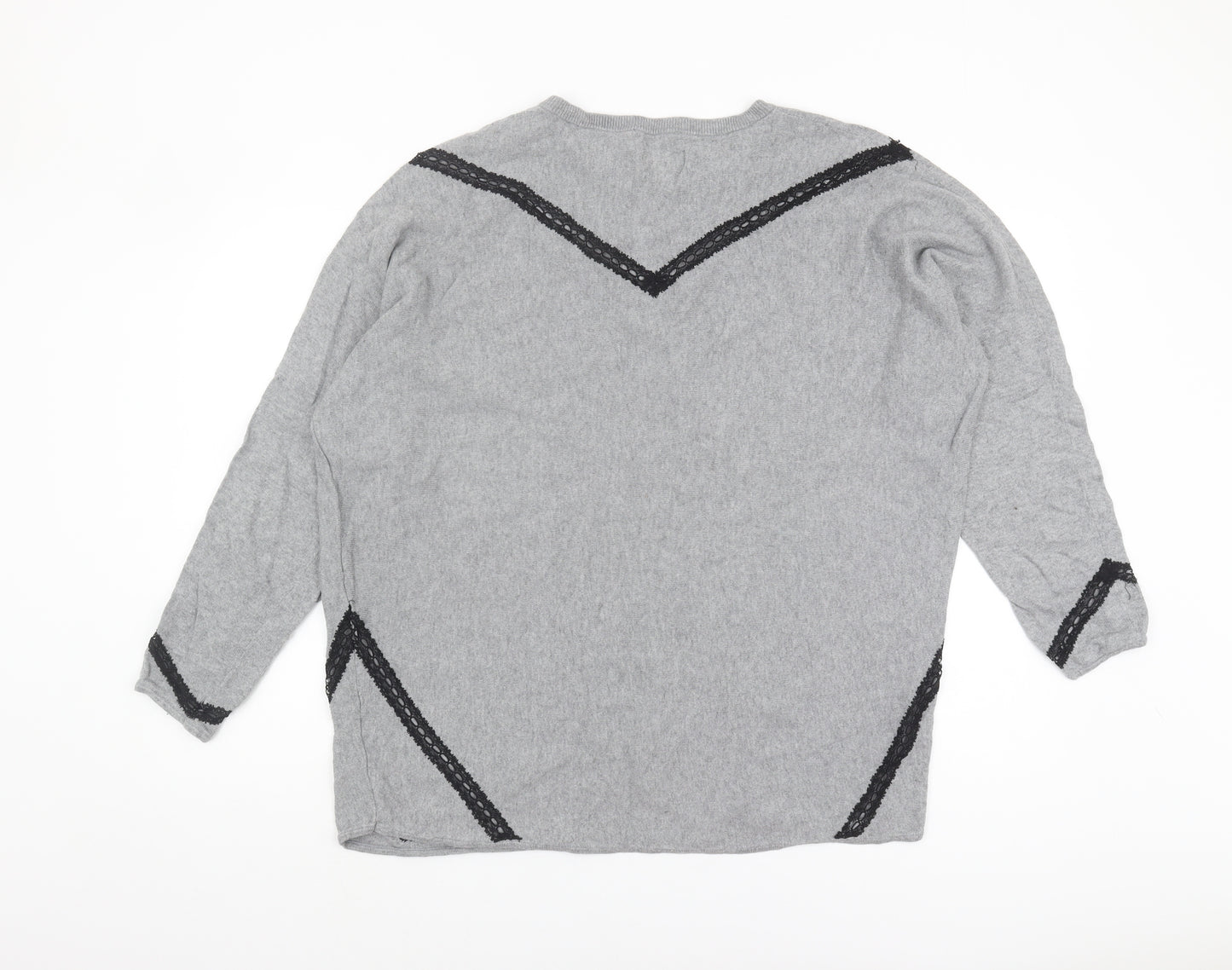 Nine by Savannah Miller Women's Grey Pullover Jumper Size 18