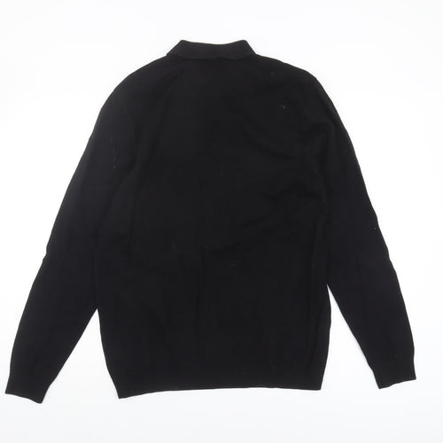 Next Men's Black Collared Jumper, Size L