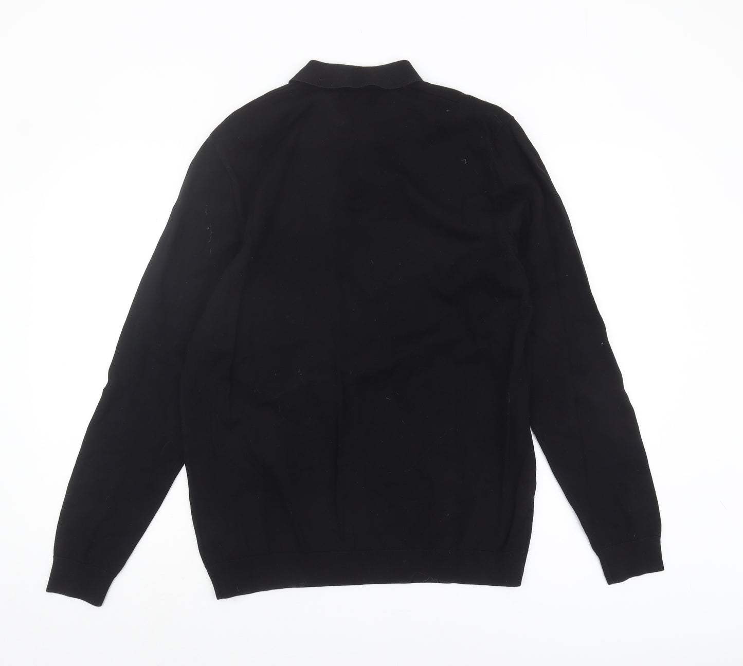 Next Men's Black Collared Jumper, Size L