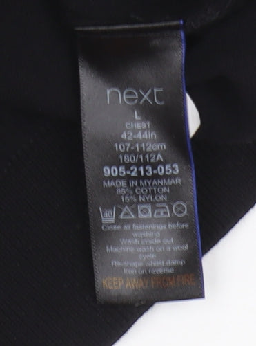 Next Men's Black Collared Jumper, Size L