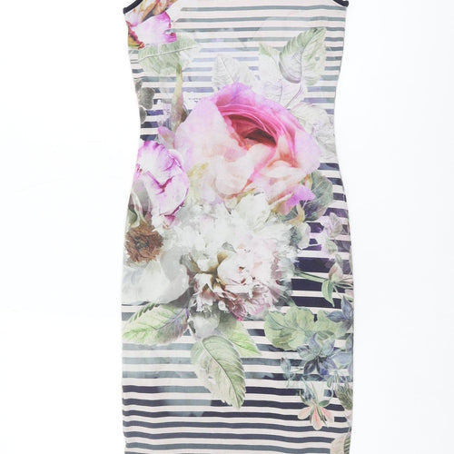 Ted Baker Women's Multicoloured XS Floral Bodycon Dress