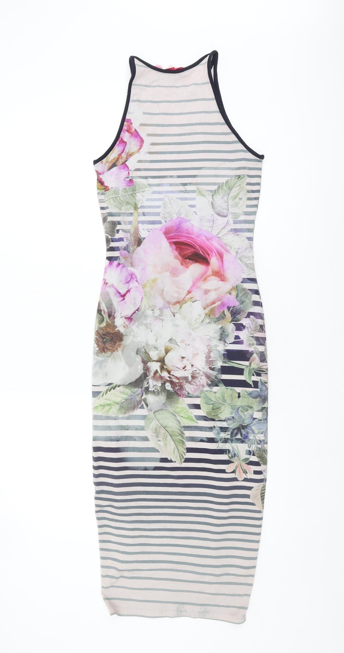 Ted Baker Women's Multicoloured XS Floral Bodycon Dress