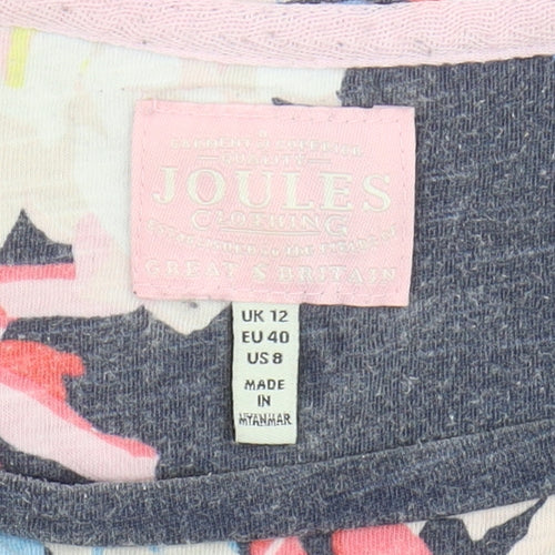 Joules Women's Floral T-Shirt, Multicoloured, Size 12