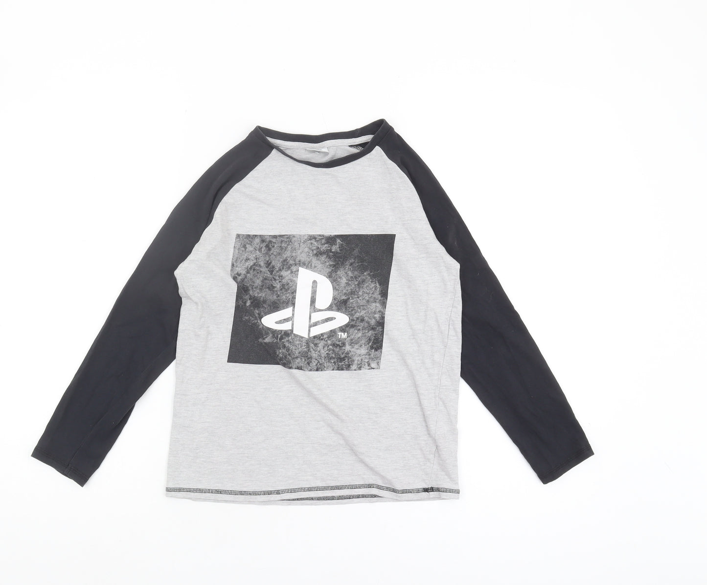 George Boys PlayStation Grey Graphic Long Sleeve T-Shirt 9-10Y