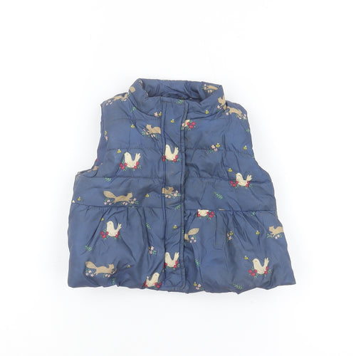 John Lewis Girls Blue Puffer Jacket 12 Months