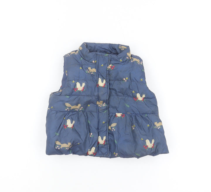 John Lewis Girls Blue Puffer Jacket 12 Months