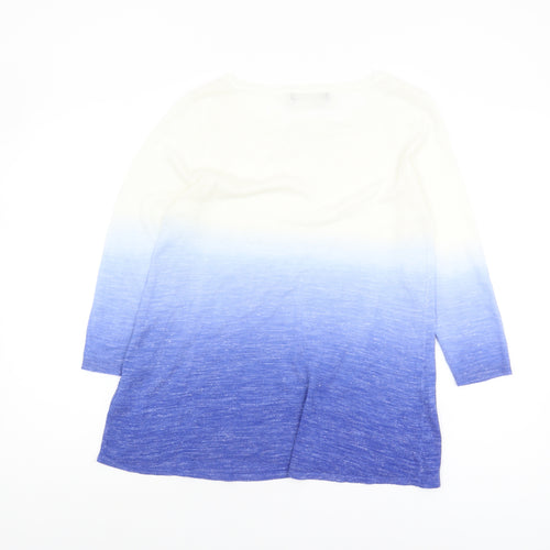 Marks and Spencer Women's Blue Ombre Pullover Jumper Size 12