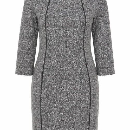 H&M Women's Grey Sheath Dress XS 3/4 Sleeve