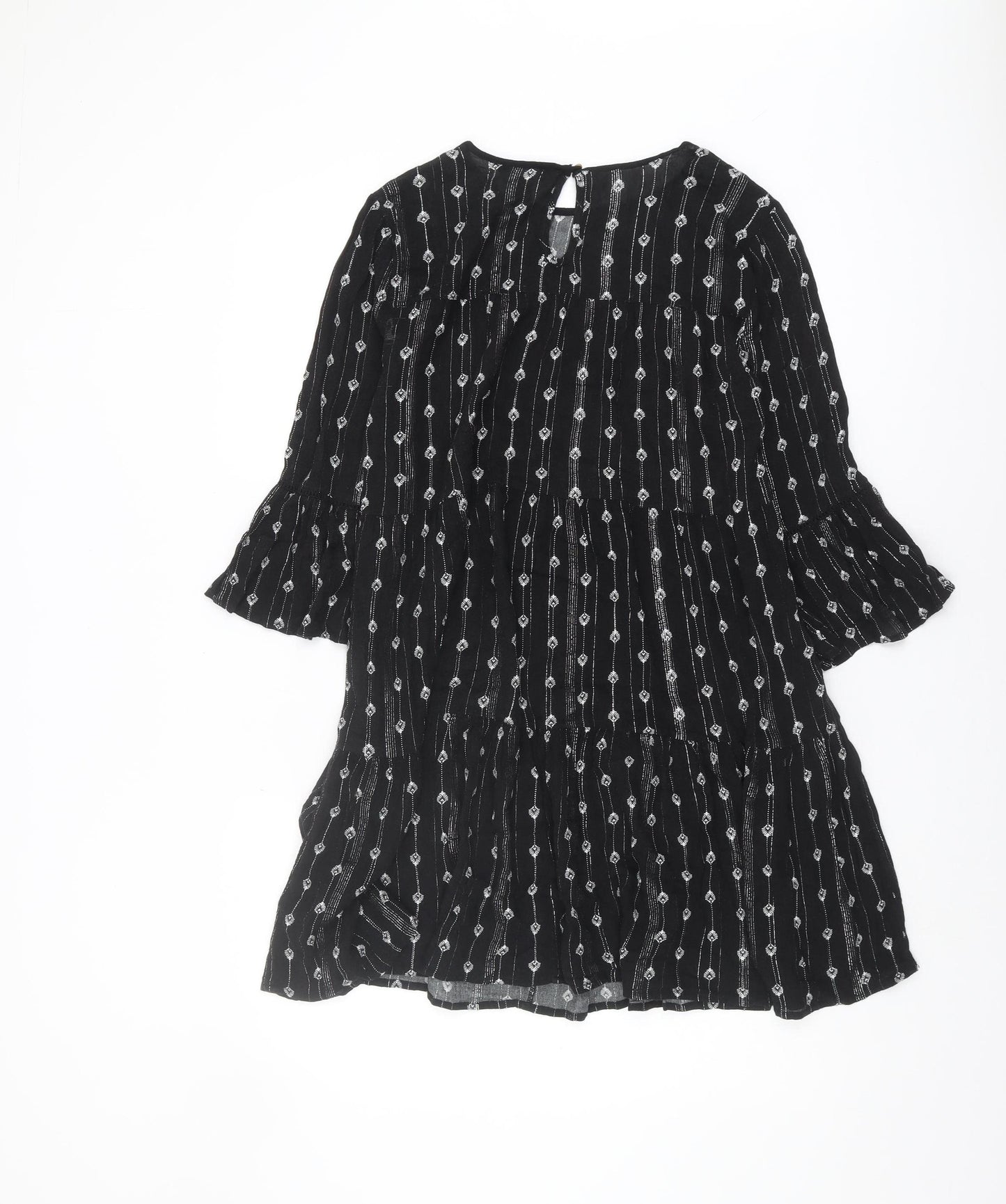 New Look Black Women’s Dress UK 10, Geometric Design