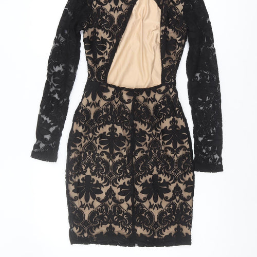 H&M Women's Black Bodycon Long Sleeve Dress