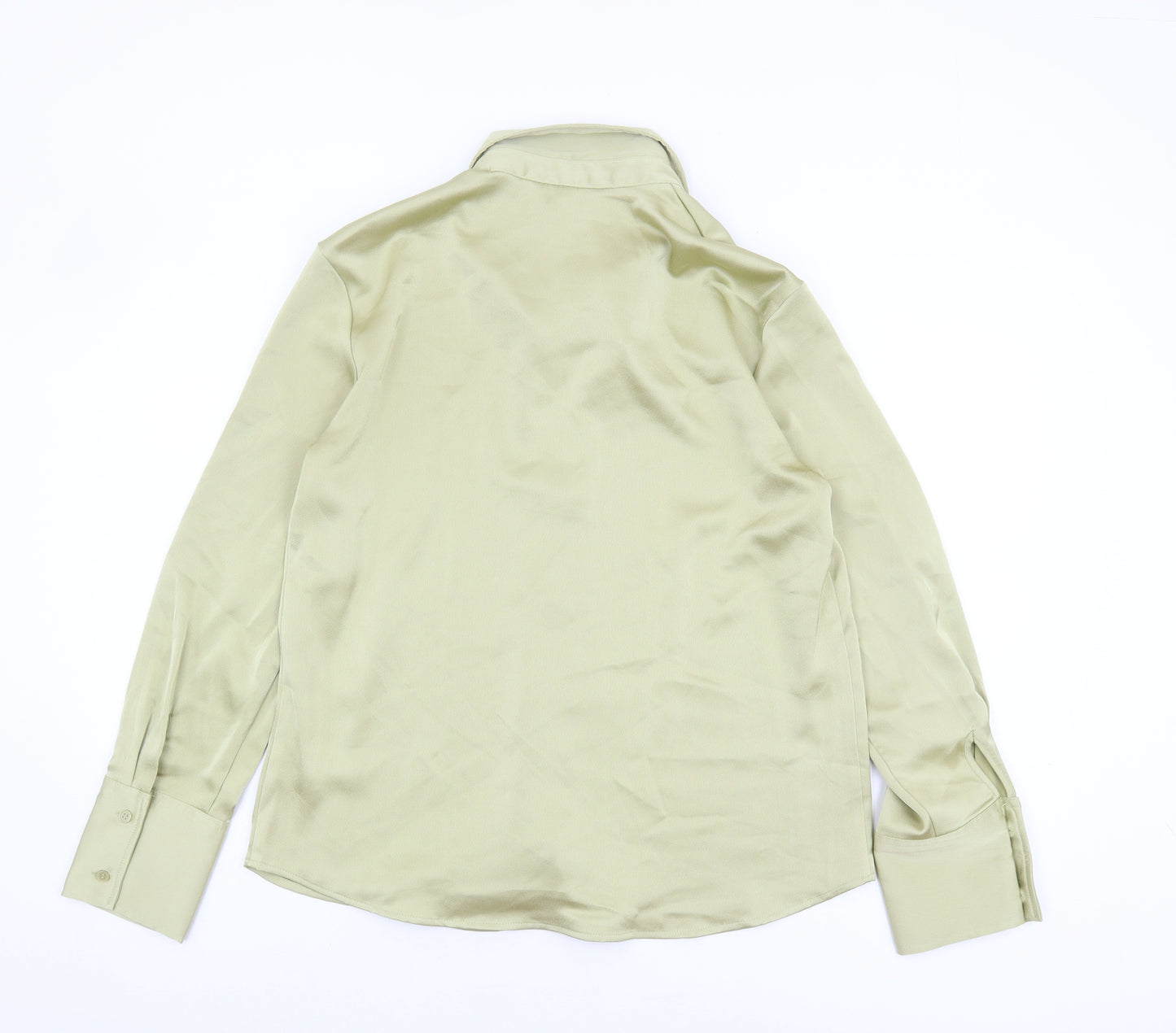 H&M Women's Green Button-Up Shirt Size 12