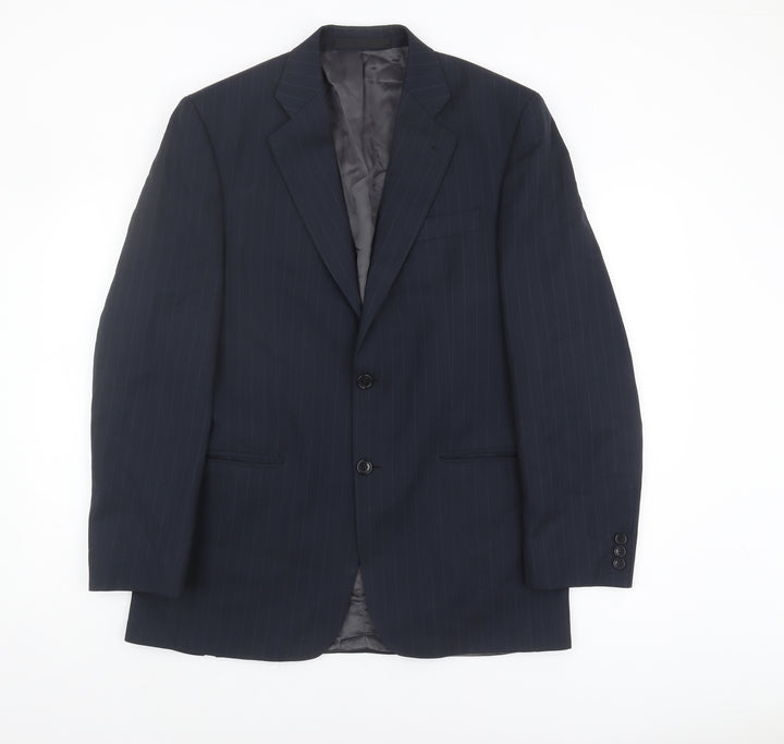 Marks and Spencer Men's Blue Wool Suit Jacket 38L