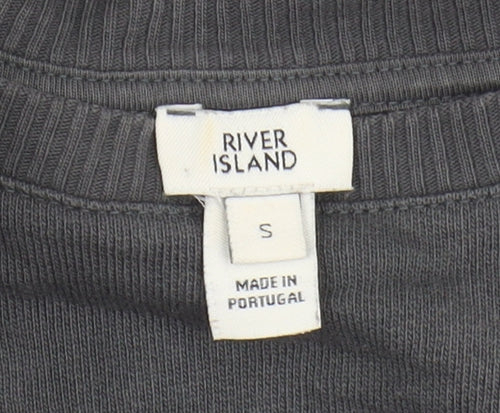 River Island Women's Black Small Pullover Sweatshirt