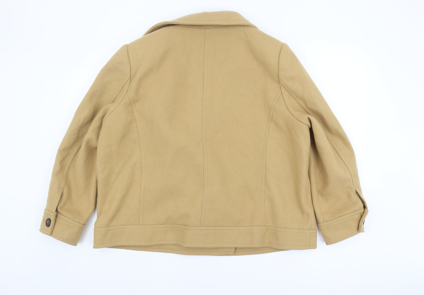 Marks and Spencer Women's Beige Wool Pea Coat Size 20
