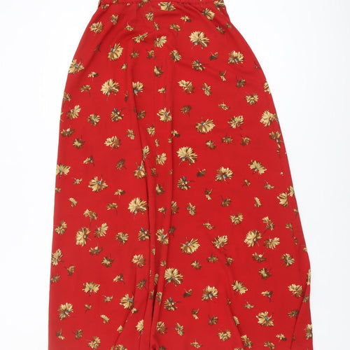 Alexander Campbell Women's Red Floral A-Line Skirt