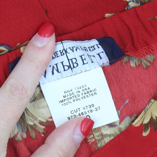 Alexander Campbell Women's Red Floral A-Line Skirt