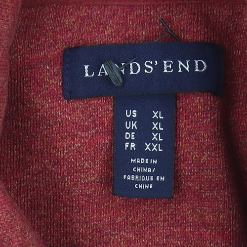 Lands' End Men's Red XL Pullover Sweatshirt