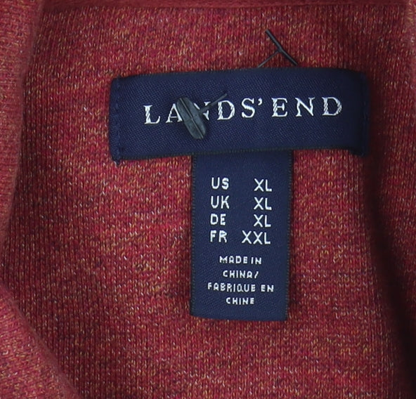 Lands' End Men's Red XL Pullover Sweatshirt