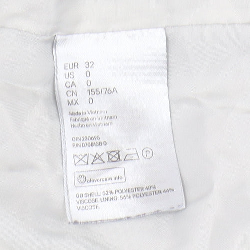 H&M Women's Grey Tweed Blazer, Size 4, Regular Fit