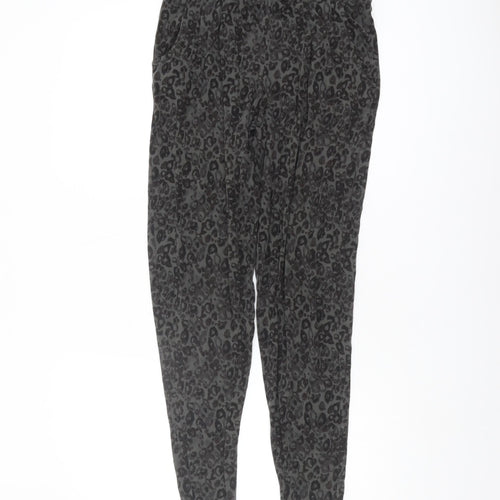 Next Women's Grey Animal Print Trousers Size 10