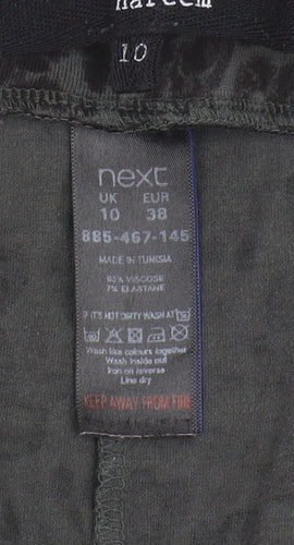 Next Women's Grey Animal Print Trousers Size 10