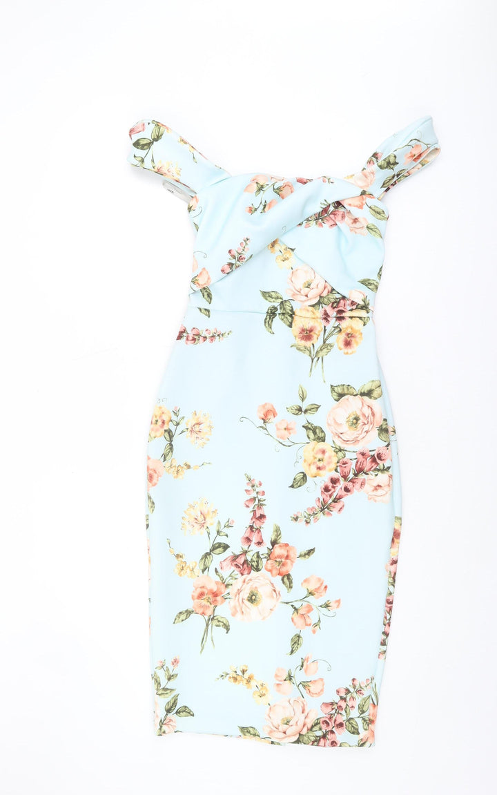 ASOS Women's Multicoloured Floral Bodycon Dress S