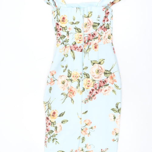 ASOS Women's Multicoloured Floral Bodycon Dress S