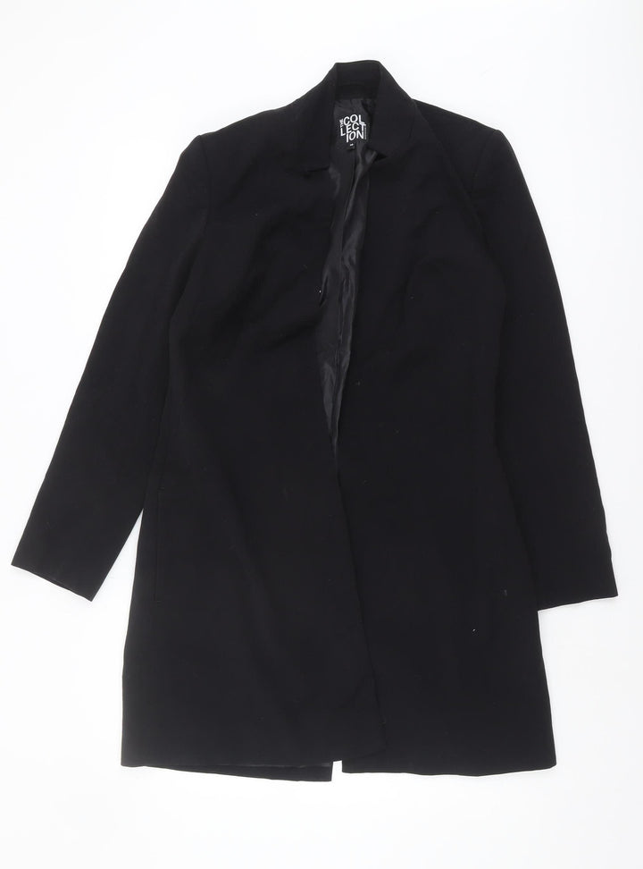 Debenhams Women's Black Overcoat, Size 10, Long, Elegant