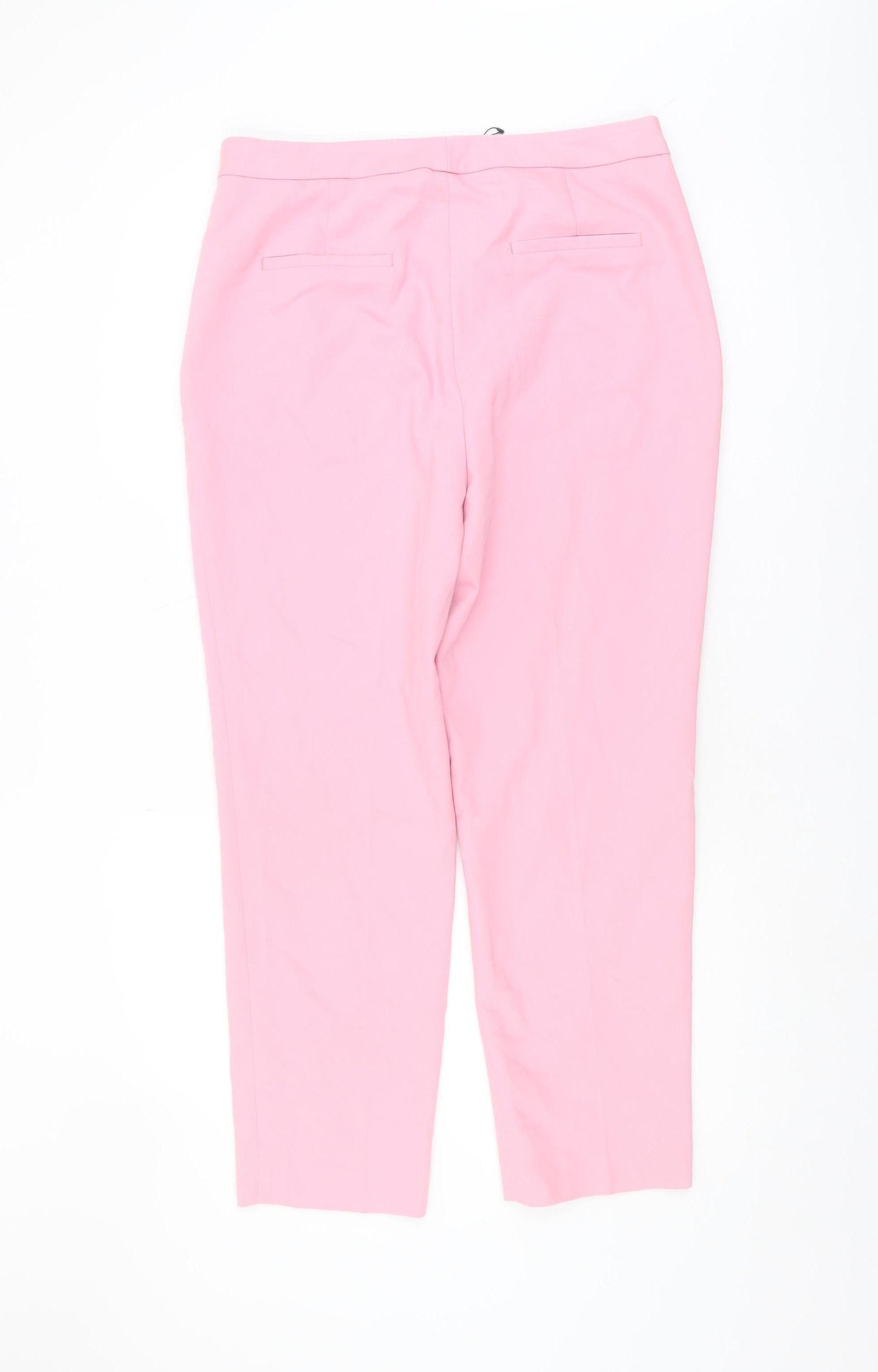 Zara Women's Pink Buttoned Trousers XL