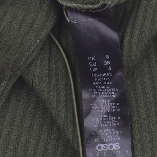 ASOS Design Women's Green Jumpsuit Sleeveless Size 8