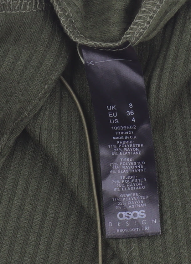 ASOS Design Women's Green Jumpsuit Sleeveless Size 8