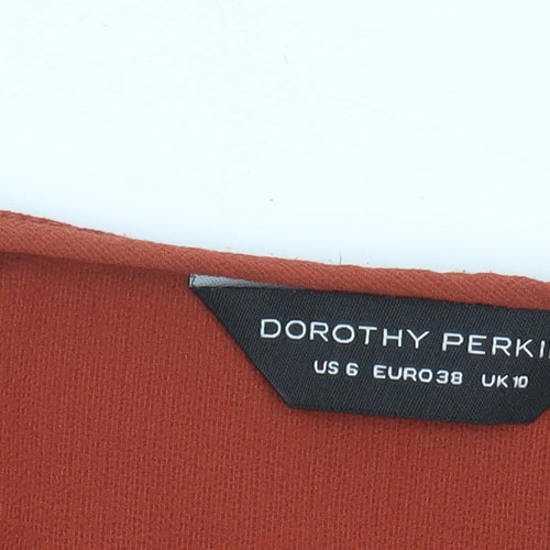 Dorothy Perkins Womens Red Sleeveless V-Neck Blouse Size 10