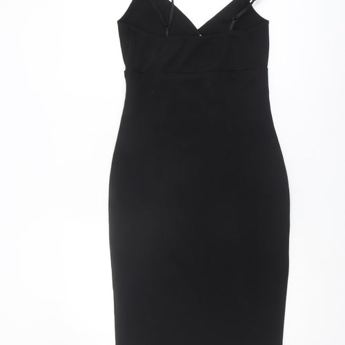 New Look Women's Black Sleeveless V-Neck Dress
