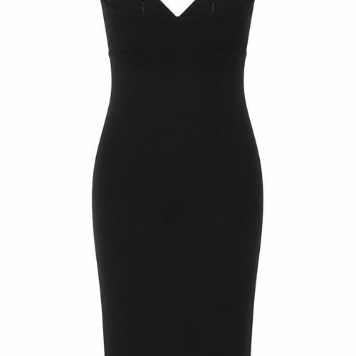 New Look Women's Black Sleeveless V-Neck Dress