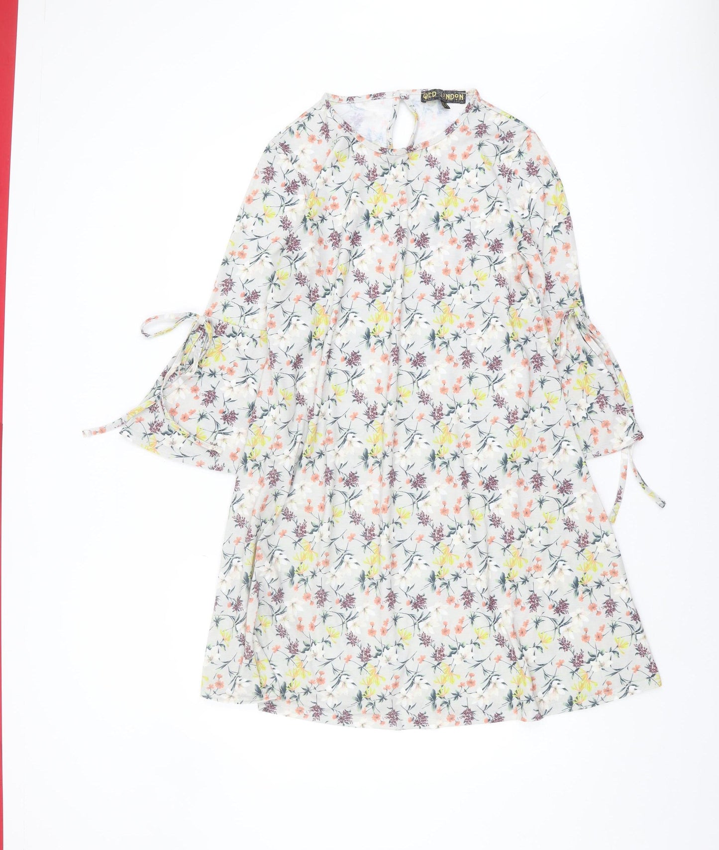 QED London Floral Women's Dress, Multicoloured, Size 12