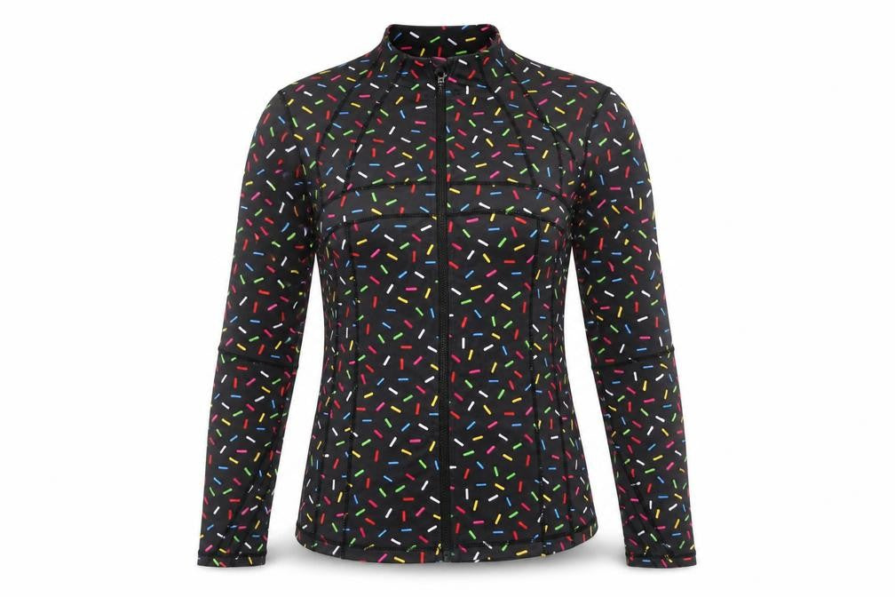 Lucy Locket Loves Women's Black Sprinkle Print Jacket