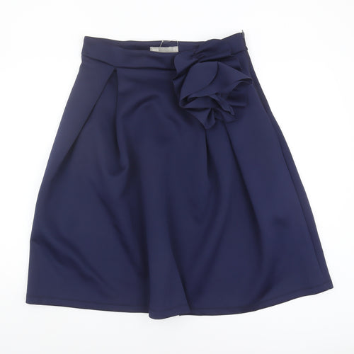 ASOS Women's Blue A-Line Knee Length Skirt, Size 14