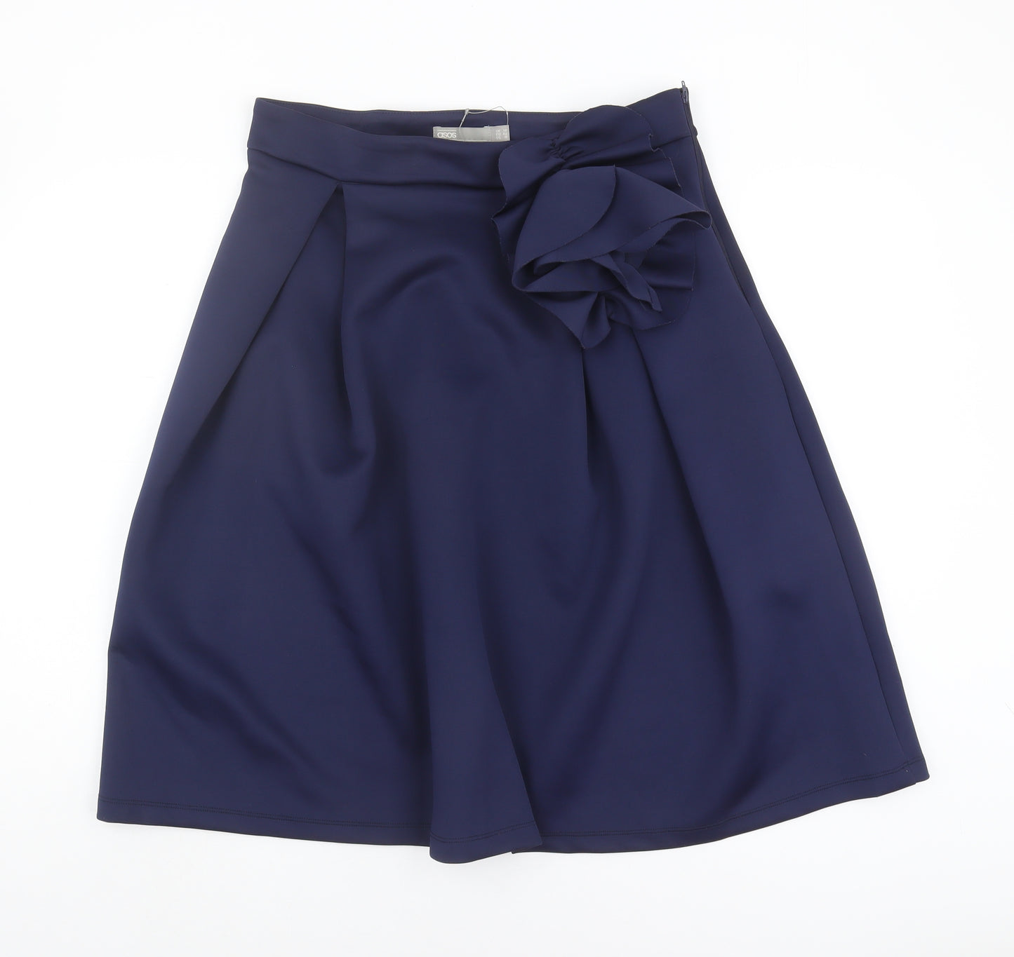 ASOS Women's Blue A-Line Knee Length Skirt, Size 14