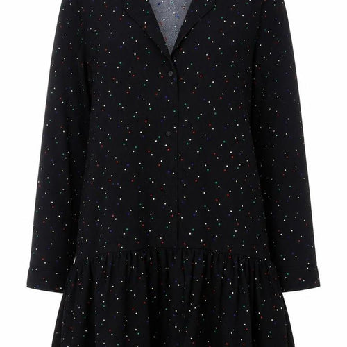 Zara Women's Black Polka Dot A-Line Dress XS