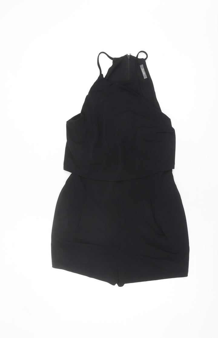 South Women's Black Halter Playsuit Size 12