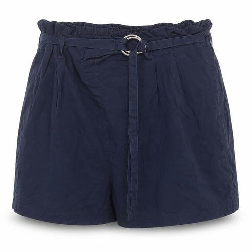 Zara Women's Blue Paperbag Shorts L High Waist