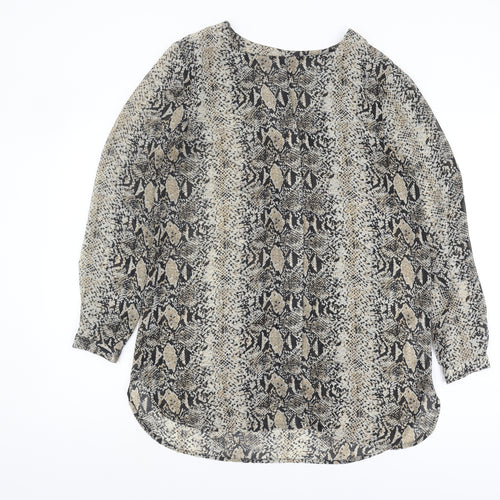 b.young Women's Multicoloured Animal Print Blouse Size 8