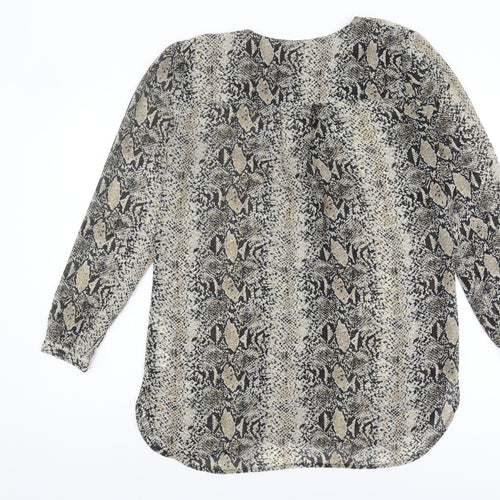 b.young Women's Multicoloured Animal Print Blouse Size 8