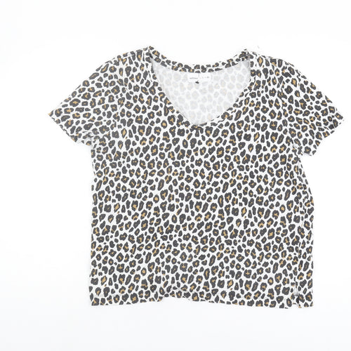 Lefties Women's Multicolour Animal Print T-Shirt L