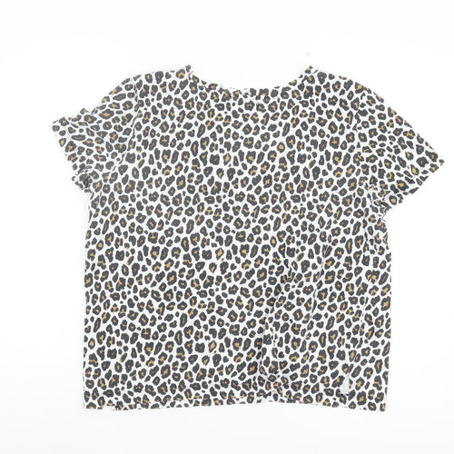 Lefties Women's Multicolour Animal Print T-Shirt L