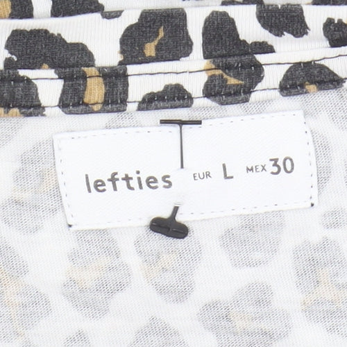Lefties Women's Multicolour Animal Print T-Shirt L